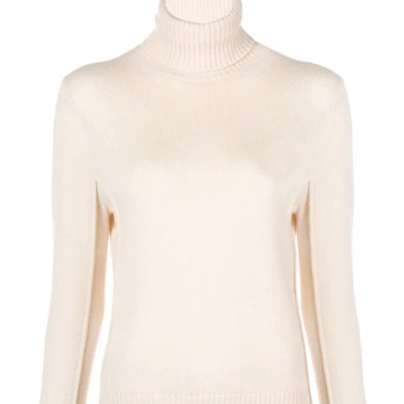 Chloé Turtleneck Sweater Pullover Buttercream S ❤ - Picture 1 of 6